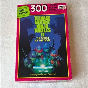 90s TMNT Movie Poster 300 Piece Puzzle - Complete